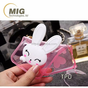 Oído lindo conejo kickstand TPU teléfono caso para Samsung A3 A5 <span class=keywords><strong>A7</strong></span> E5 E7 teléfono móvil contraportada - Product Image 5
