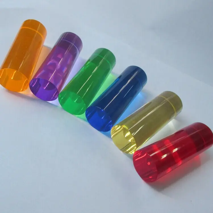 Colored Acrylic PMMA Plastic Solid Round Rods/Sticks for Decoration or Lighting Color acrylic rob