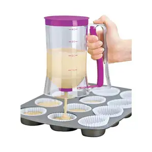 KH Projeto Livre Manual de Massa de Bolo Dispenser,ake batter dispenser com medição etiqueta para uma vida melhor