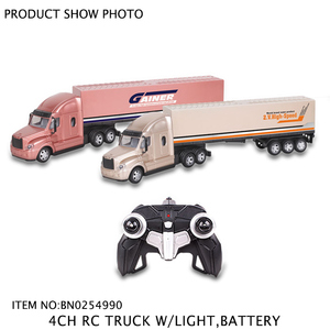 Camión y Remolque RC Grandes de 55 cm con Luces Realistas, Batería Recargable, Control Remoto Profesional para Transporte - Product Image 2