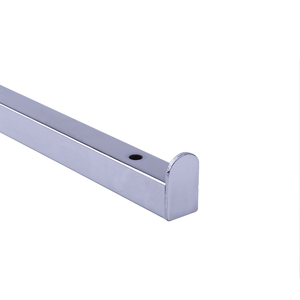 حامل معدني مربع للجدران بتصميم شريطي خشبي أو زجاجي - Product Image 4