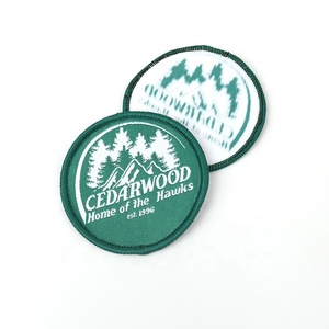 Badges tissés à transférer sur tissu, étiquettes sur mesure avec Logo, nom, bord marbré, tissées, pour T-shirts - Product Image 3