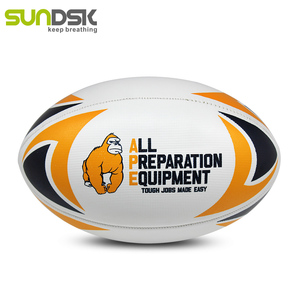 Fábrica venta al por mayor logotipo personalizado encuentro pelota <span class=keywords><strong>de</strong></span> <span class=keywords><strong>rugby</strong></span> tamaño 5 - Product Image 1