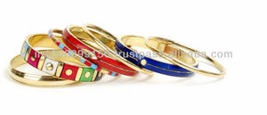 Set of 4 Multi-Colour Gold Studded <b>Kada</b> with Bangles Brass and Alloy Jewelry for Parties Anniversaries Engagements Gifts - Product Image 3
