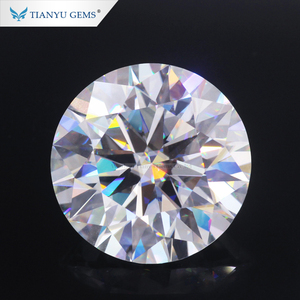 Tianyu gems lab create diamond big size custom 15mm 14ct DEF VVS moissanite