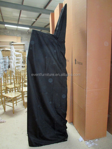 Eventfur <strong>Black</strong> Polyester Protective Universal Slip <strong>Chair</strong> <strong>Cover</strong> for Transport &amp; Stock Protection - Product Image 4