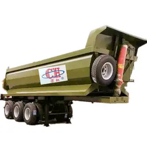 Rear Tipper Widely Used U Haul Car Trailers /Tri-Axles End Dump Tipping Semi Truck Trailer For Construction Material