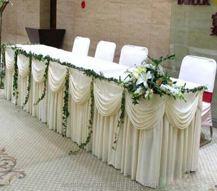 Wedding Party Ruffled Table Skirt Table Cover