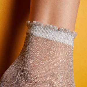 <span class=keywords><strong>Chaussettes</strong></span> de jolies filles en fil à paillettes métallisé coloré japonais - Product Image 3