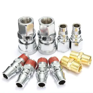 10pcs Sets Of Japanese Quick Air Fittings Kit 1/4 3/8 1/2 Tube Quick Connect Pneumatic Fittings One Touch Pneumatic Fittings