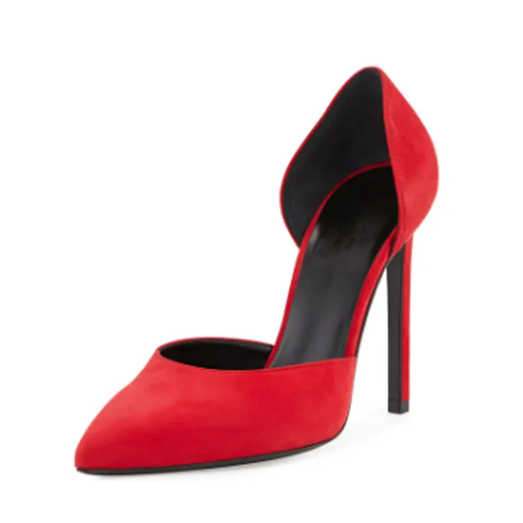 Summer fashion New Design red sexy thin heels women's pumps leather high heels for ladies shoe