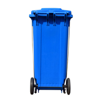 Poubelle en plastique de haute qualité 120l avec deux roues, pédale de stockage seau poubelle poubelle poubelle poubelle poubelle