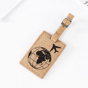 Étiquette de <span class=keywords><strong>bagage</strong></span> en cuir PU couleur bois, nouvelle collection, pour sublimation, avec impression, pour valise ou sac en liège - Product Image 5
