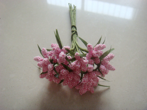 Flores artificiales estampadas para recuerdo de boda caja de dulces decoración cuentas flor Diy - Product Image 6