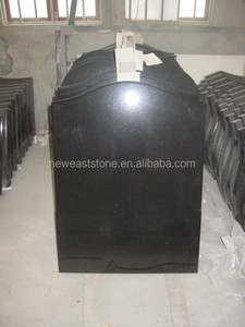 Простой абсолютный черный гранит надгробия памятники оптом для могил - Product Image 4