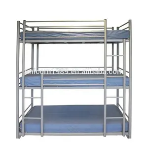Дешевые 3 яруса кружевных стальная рама кровати общежития металлическая Тройная лофт двухъярусные кровати