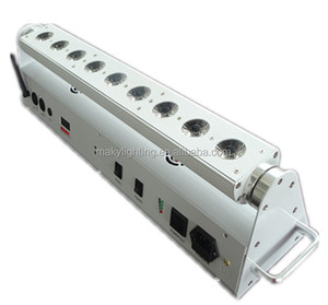 Barra <span class=keywords><strong>de</strong></span> Luz LED Inalámbrica a Batería para <span class=keywords><strong>Pared</strong></span>, 9 Piezas <span class=keywords><strong>de</strong></span> 18W RGBWA+UV, Barra LED Móvil para <span class=keywords><strong>Pared</strong></span>, Foco LED a Batería - Product Image 1