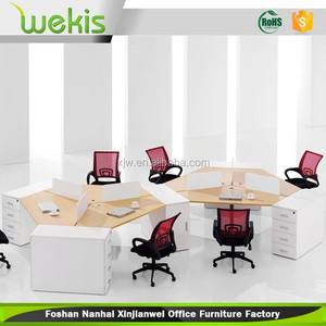 Oem Custom muebles modernos tipo de partición de la estación de trabajo de oficina para 6 personas - Product Image 5