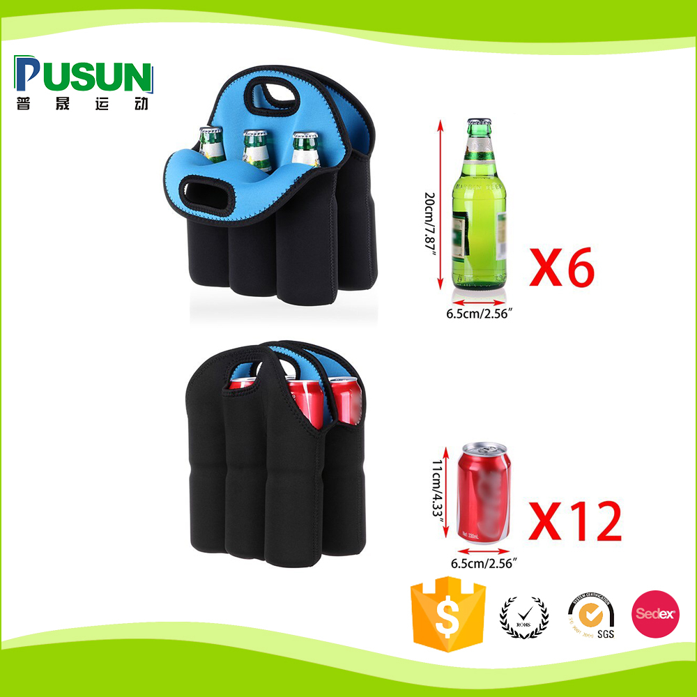 Promotionnel Néoprène Vin Six Pack Bouteille Refroidisseur Sac