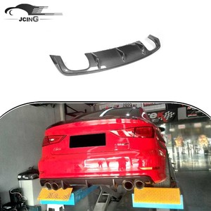 Nero di carbonio Paraurti Posteriore Lip Diffusore per Audi <span class=keywords><strong>A3</strong></span> S3 Berlina <span class=keywords><strong>2014</strong></span> - Product Image 1