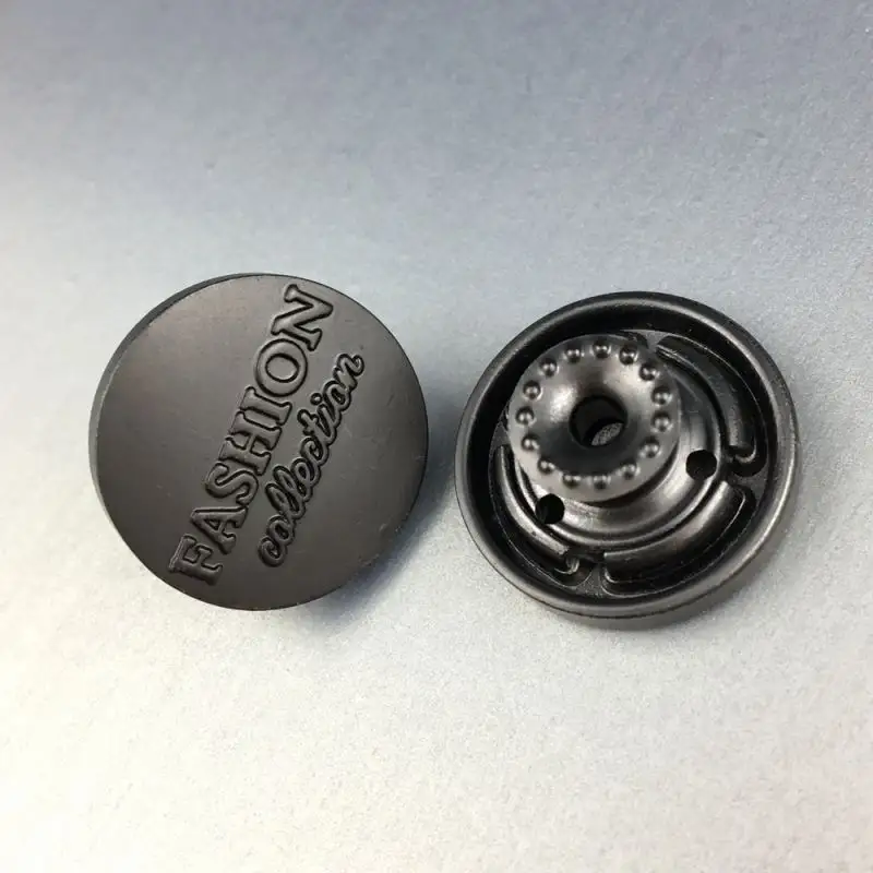 Vendita calda nuovo logo design di alta qualità stock di metallo botton bottoni a pressione per abbigliamento