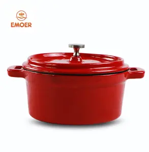 <span class=keywords><strong>EMOER</strong></span> Casserole en fonte émaillée de couleur pour cuisine Pot de 10cm - Product Image 1