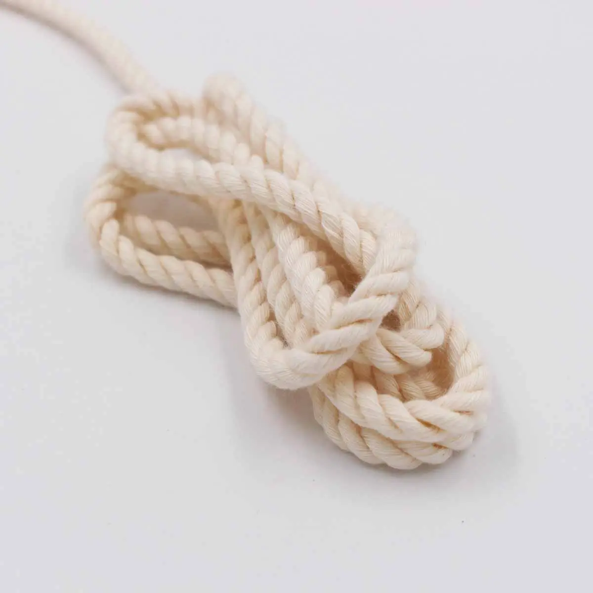 100% coton corde torsadée 4MM avec le blanc naturel