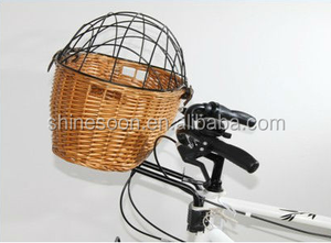 Canasta Delantera para <span class=keywords><strong>Bicicleta</strong></span> <span class=keywords><strong>de</strong></span> <span class=keywords><strong>Mimbre</strong></span> Extraíble <span class=keywords><strong>de</strong></span> Alta Calidad SHINESOON TP-630370 para Mascotas - Product Image 4