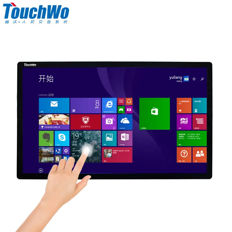 Wall mounted 42 inch touch panel touch screen LCD monitor for educational equipment