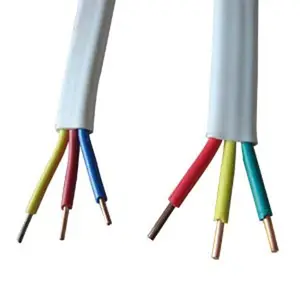 Cable plano profesional de doble y tierra, hebras de 2,5mm o Cable eléctrico sólido plano