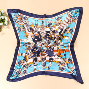 NO MOQ High Quality <strong>Silk</strong> Twill <strong>Scarf</strong> Printed Design square <strong>Head</strong> <strong>Scarf</strong> Women <strong>Sleep</strong> Hair Satin <strong>Silk</strong> <strong>Scarf</strong> - Product Image 4