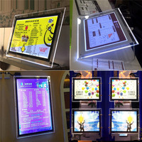 Crystal Led Display Board Led Crystal Light Box A3 Slanke Poster Lightbox