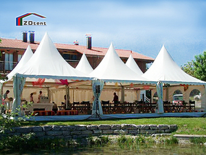 Grote marquee diner catering witte bruiloft pagode tent - Product Image 2
