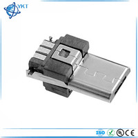 Conectores Micro USB Tipo A Macho de 5 Pines para PCB Automotriz, Modelo YKT, Carcasa de Cobre, Clasificación IP33