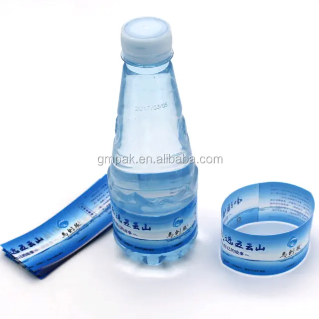 Plastik Su şişe ambalajlama Maden Suyu Shrink Etiket