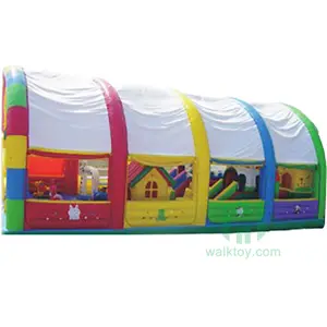 HI indoor playground Inflatable Amusement park train rides for kids and adults soft play area