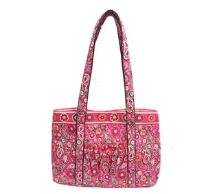 Primavera 2016 nuovo disegno popolare floding stampa floreale in cotone trapuntato shopping tote borsa a tracolla