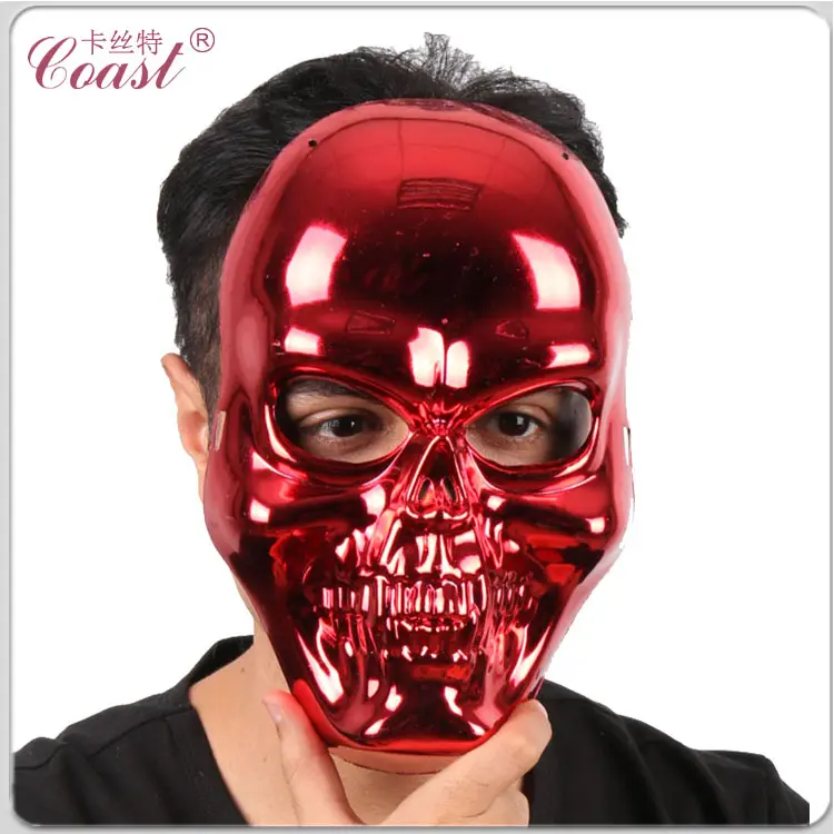 Дешевая красная пластиковая маска черепа для Хэллоуина