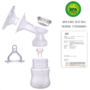 ใช้งานง่าย<span class=keywords><strong>ดูด</strong></span>ที่แข็งแกร่งเลี้ยงลูกด้วยนมคู่มือเต้านมปั๊ม BPA ฟรี - Product Image 6