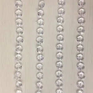 Rideau irisé à perles en plastique, tringle métallique pliable, décoration d'événements
