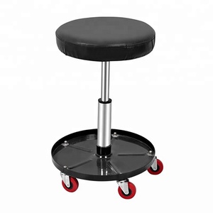 Mecánico neumático Roller Seat Ajustable Rolling <span class=keywords><strong>Taburete</strong></span> de garaje con bandeja de herramientas <span class=keywords><strong>Taller</strong></span> Reparación de automóviles - Product Image 4
