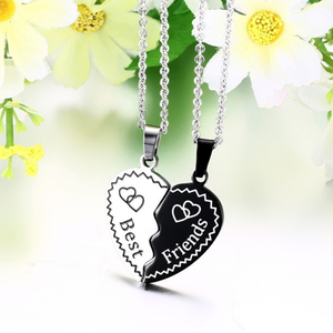 Zhongzhe fábrica joyería de moda collar clásico de acero inoxidable mejor amigo <span class=keywords><strong>amante</strong></span> collares colgante conjunto para amigos - Product Image 2