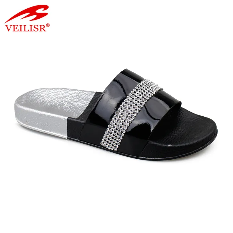 Sandal Wanita, Desain Manik-manik Baru Musim Panas Wanita PVC Sandal Selop Wanita