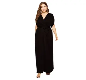 AliExpress Women Batwing Sleeve Big Size Dresses Summer Plus Size Maxi Long Dress for Fat Women