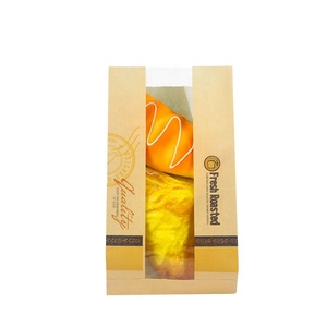 alimentaire biscuits sandwich burger sulfurisé d'emballage sac en papier kraft brun pour la boulangerie - Product Image 1