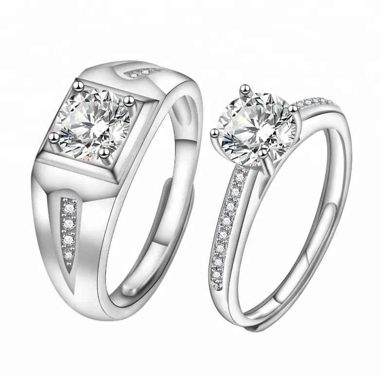 925 sterling silver rings set real free shipping