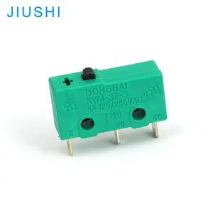 KW4-3Z-3-IC small micro limit switch 5a 250v T120 3 pin DONGHAI switch green 1NO 1NC