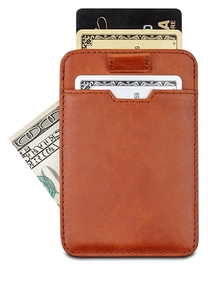 Portefeuille à manches fines avec Protection RFID, <span class=keywords><strong>porte</strong></span>-cartes de crédit en <span class=keywords><strong>cuir</strong></span> <span class=keywords><strong>italien</strong></span> de qualité supérieure - Product Image 3