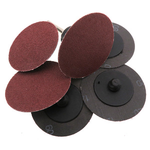 Piringan pengamplasan permukaan, kunci gulung cakram perubahan cepat merah 2 inci 50mm, alat abrasif, poles logam - Product Image 1
