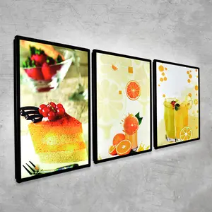 Nhà Hàng Led Bảng Menu Dẫn Lightbox Dẫn Nhôm Snap Hộp Ánh Sáng